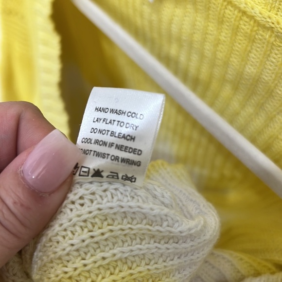 NEW Superdown Yellow Tie Dye Cropped Sweater - Picture 8 of 9